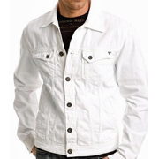 White Denim Jeans Jacket Clothing for Women and Men