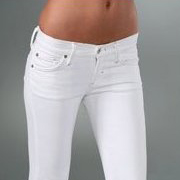 white denim pants for women - Pi Pants